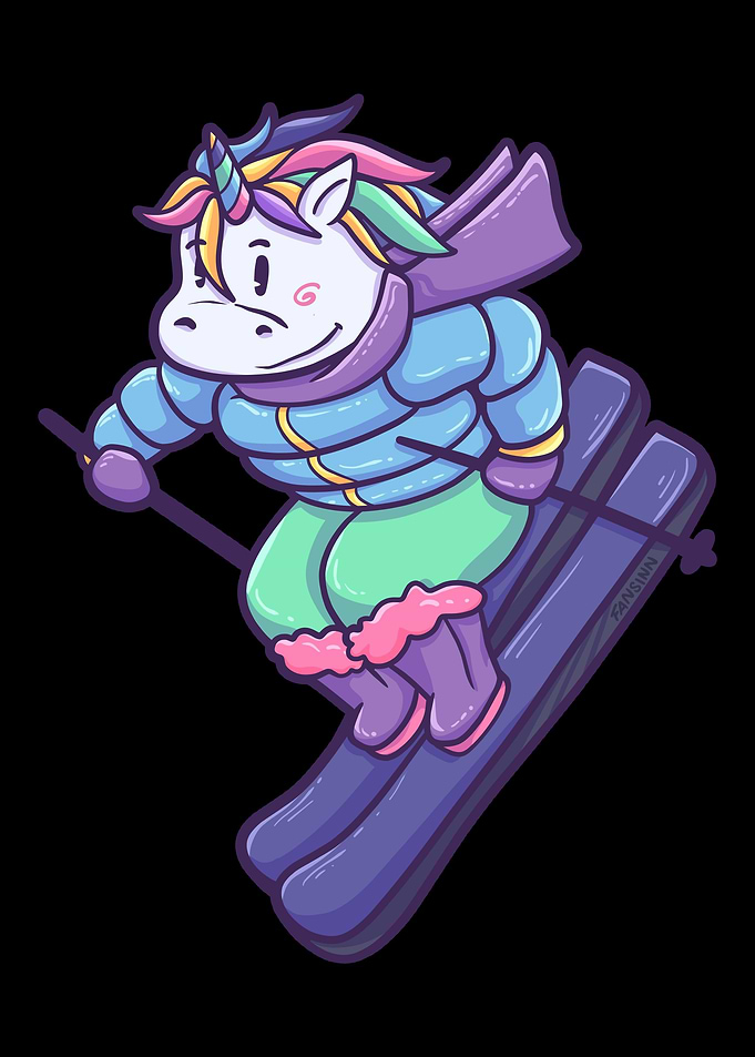 Unicorn horse Winter Sport