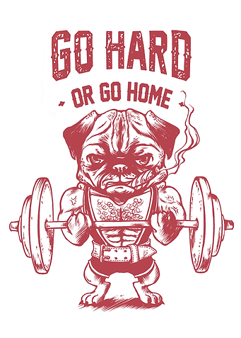 Strong Pug Weightlifting