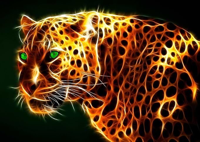 Glowing Gold Jaguar