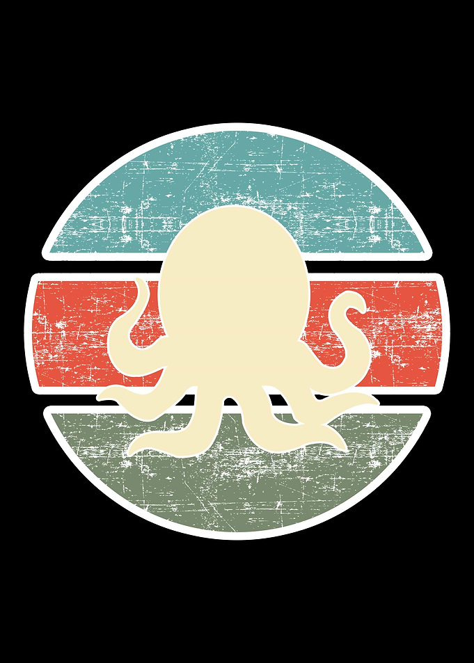 Retro Style Octopus