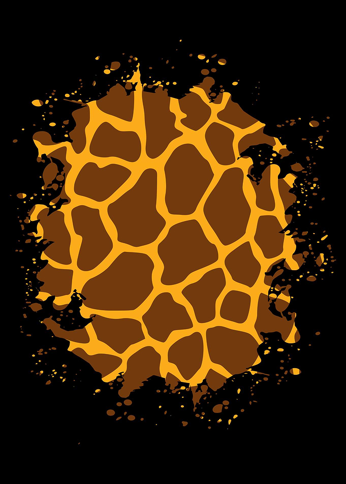 Giraffe giraffe fur round