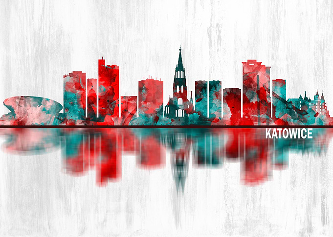 Katowice Poland Skyline