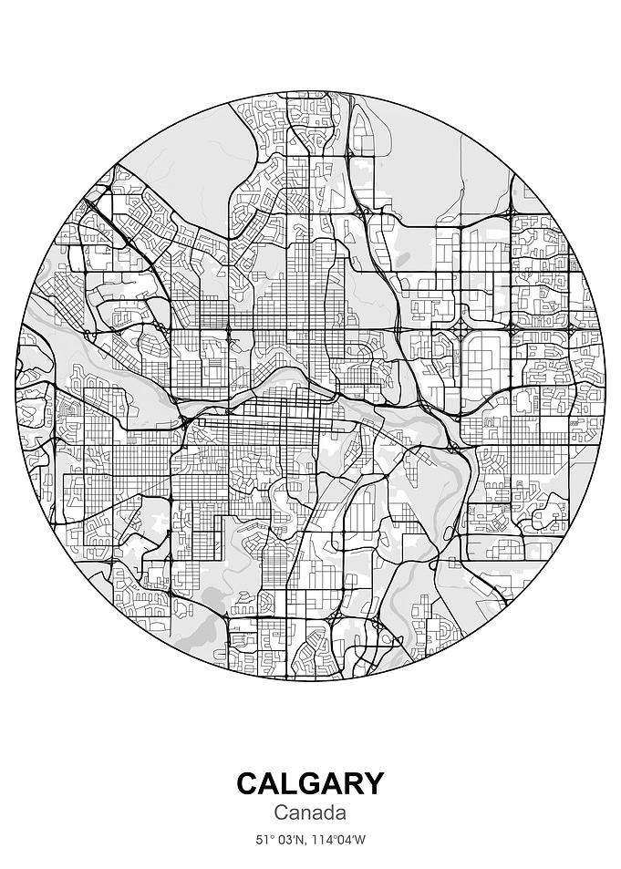 calgary city circle map