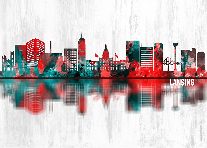 Lansing Michigan Skyline