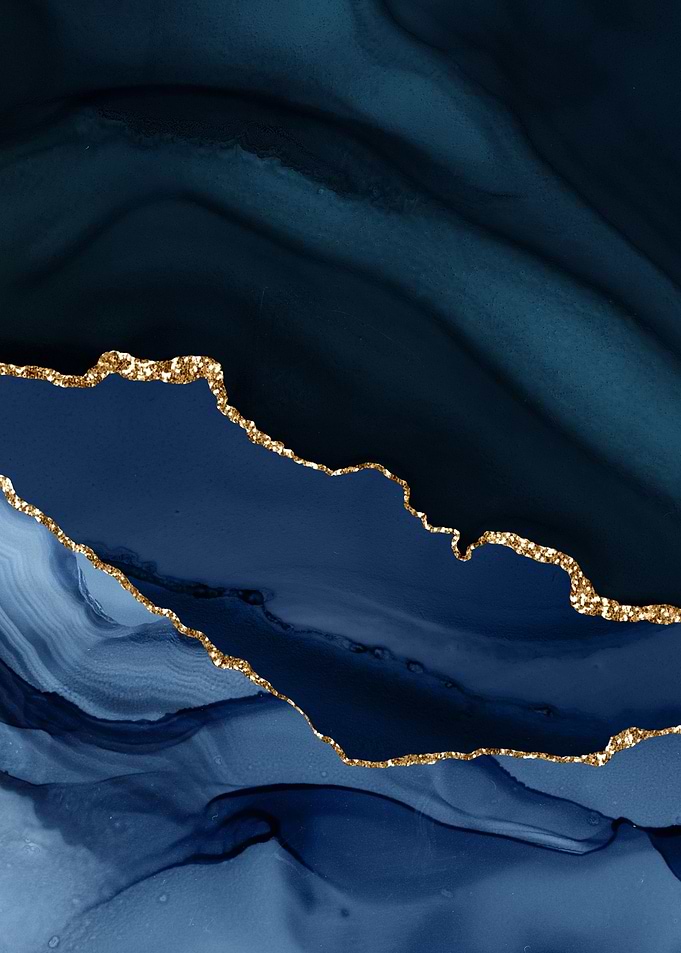 Navy Gold Agate 12