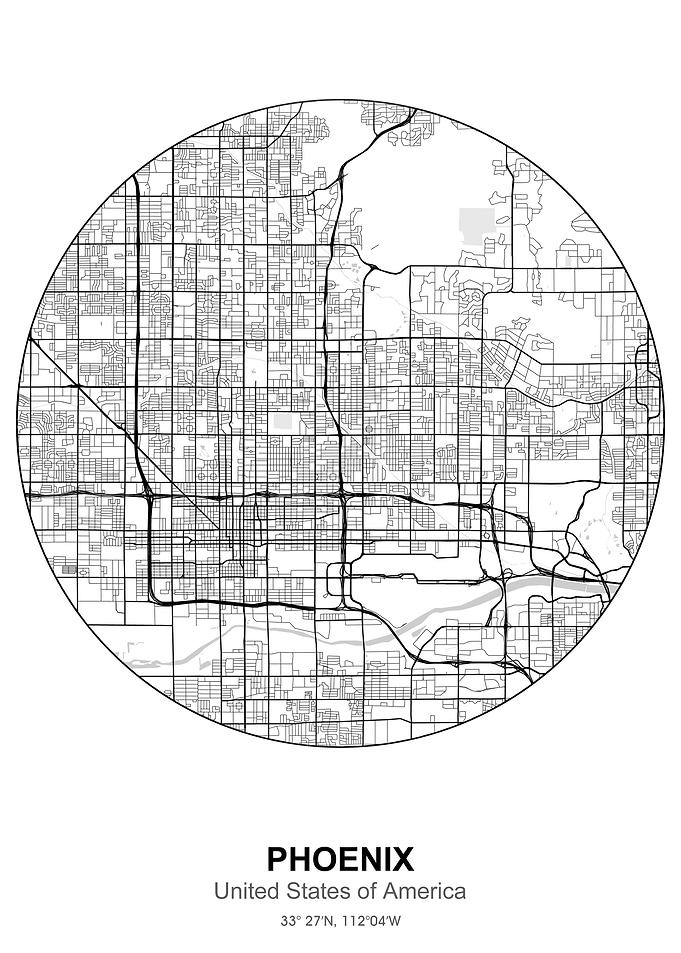 phoenix city circle map