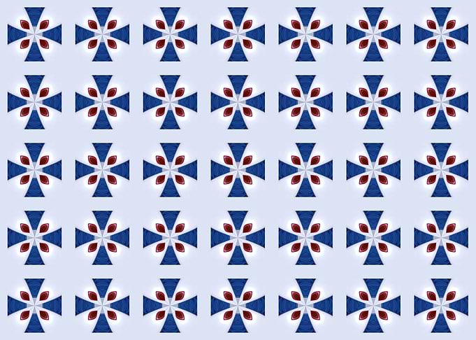 Blue Coat of Arms Pattern