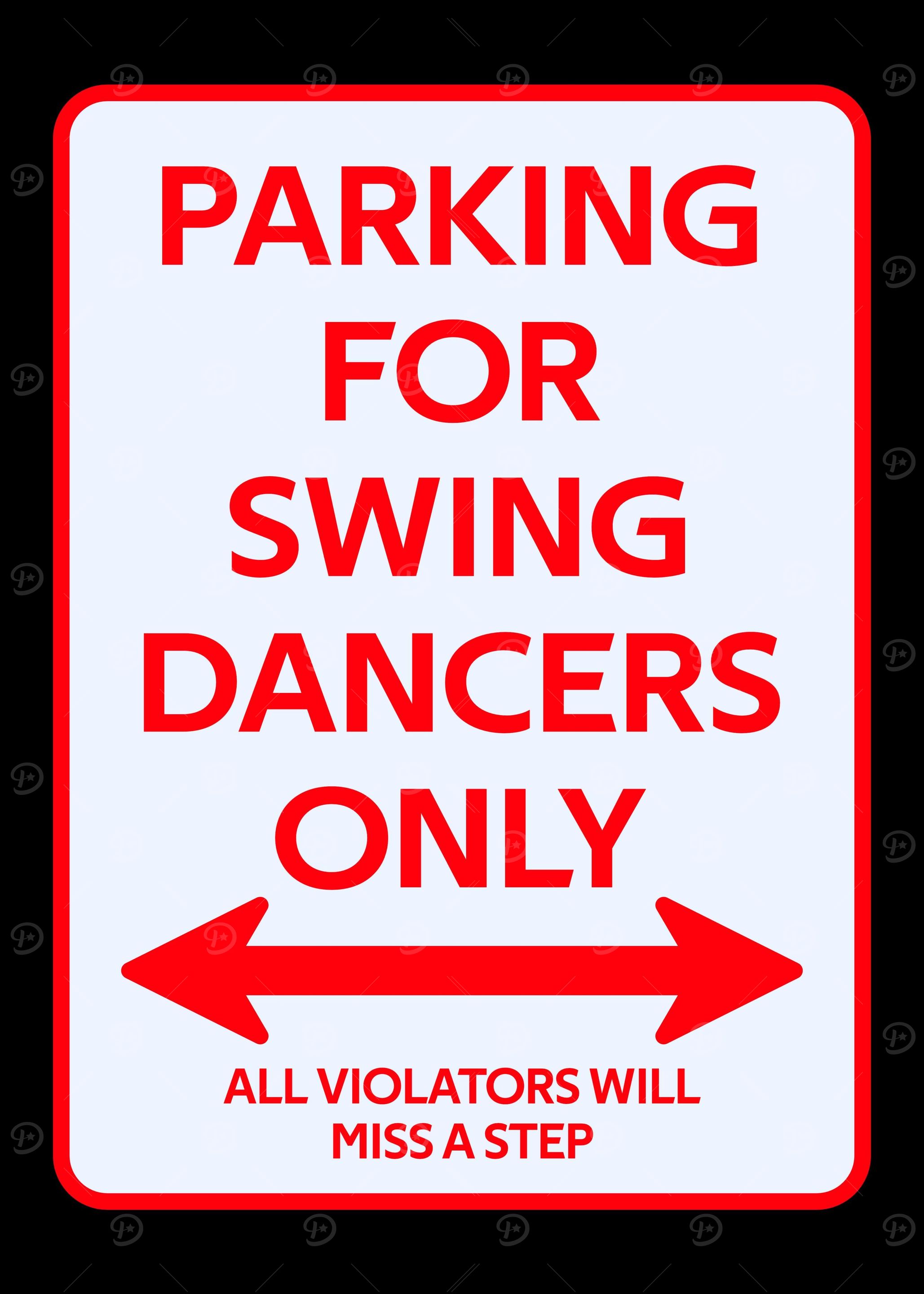 Dancers Parking sign
