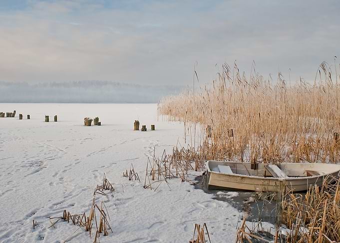 Lake Winter Outdoor Sunlig