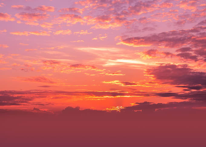 Beautiful red cloud sky