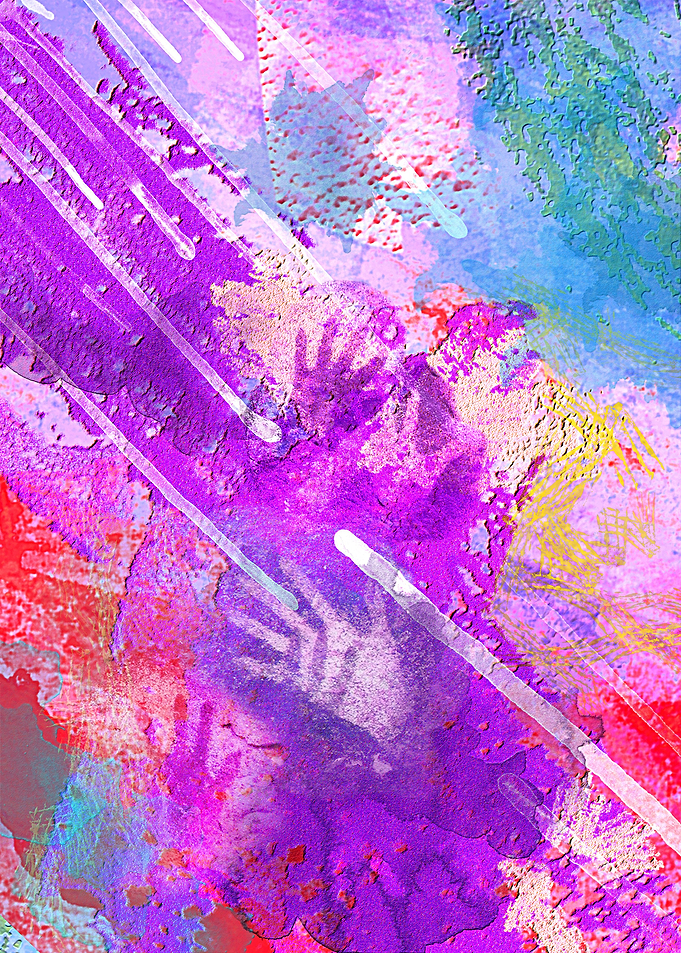 abstract hand painting