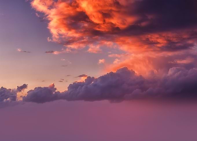 Heavy purple Clouds
