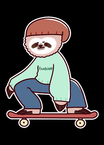 Sloth cool skateboard half