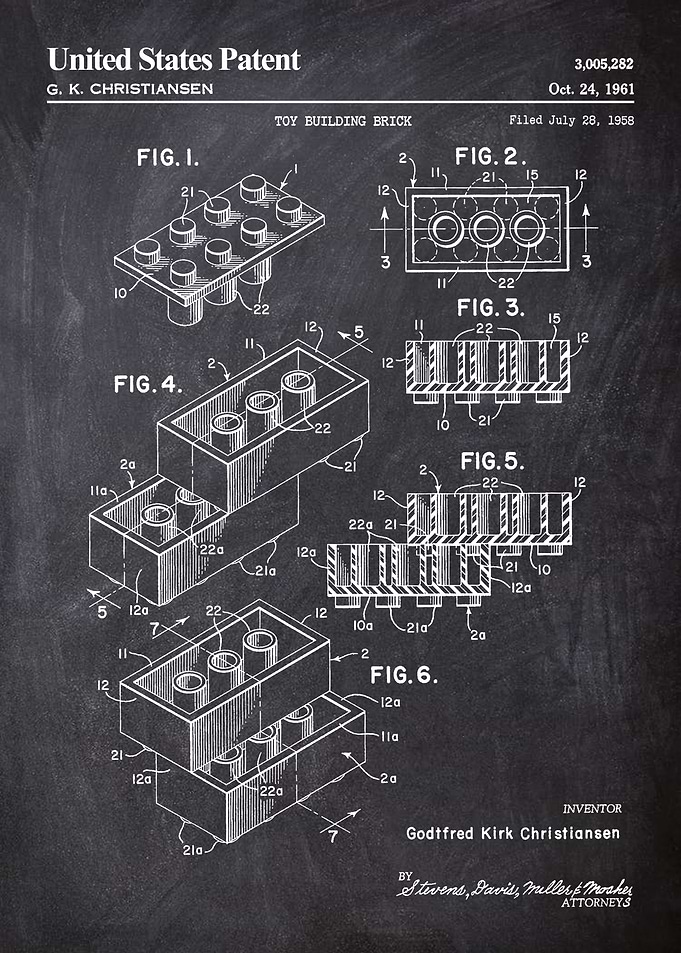 1961 building brick patent