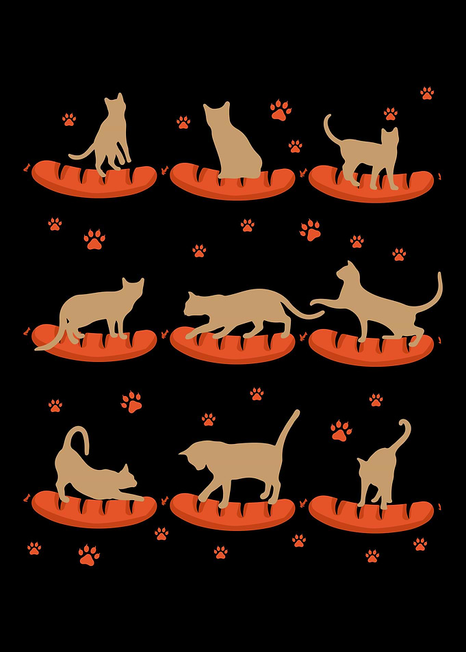Sausage Butcher Meat Cat
