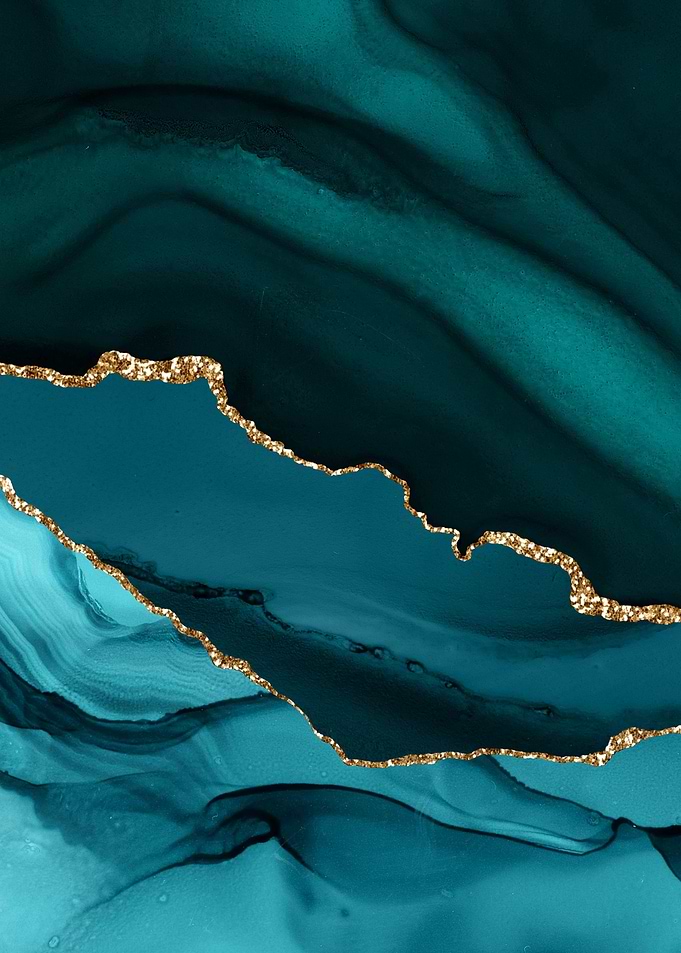 Teal Gold Agate 12