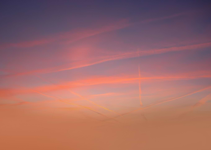 Long purple clouds