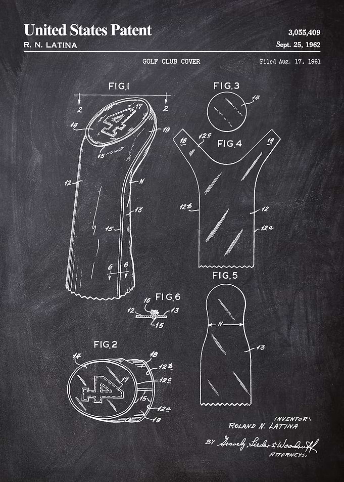 1962 golf club cover