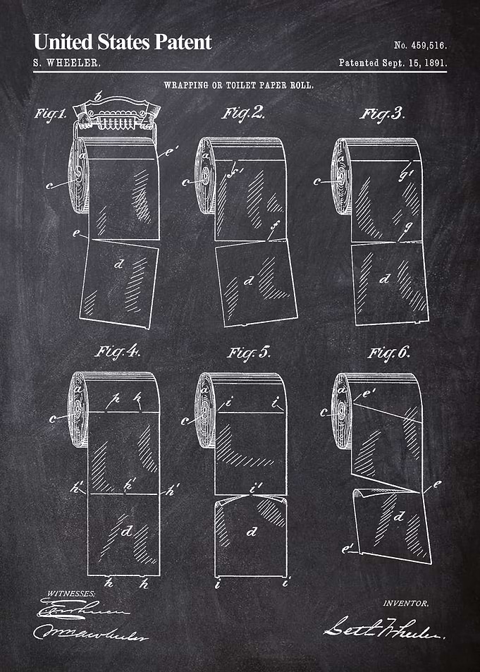 1891 toilet paper roll