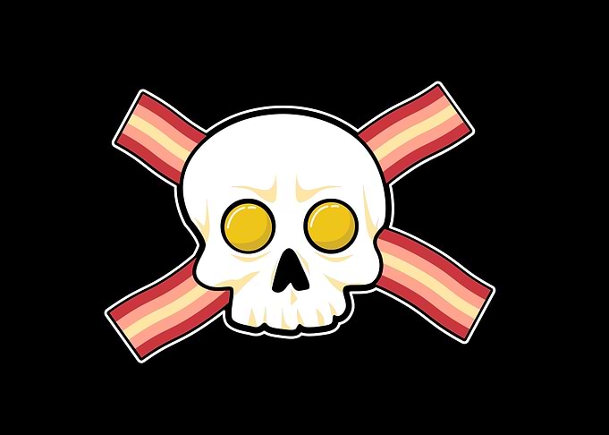 Cool Bacon And Egg Skull