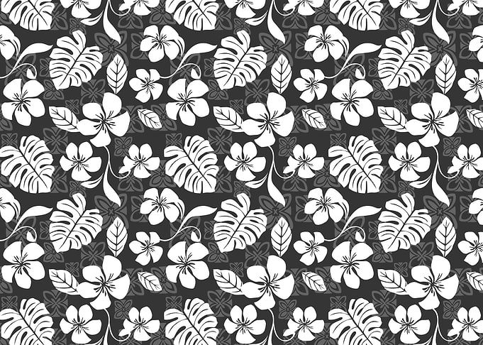 Gray Aloha Pattern