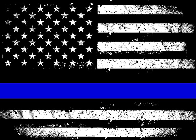 Thin Blue Line US Flag