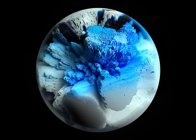 3d abstract blue planet