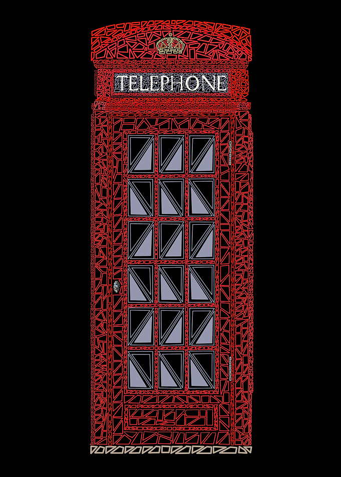 Red Phone Booth on Mosaic