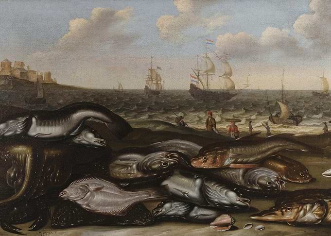 Fish Heaped on the Beach.j
