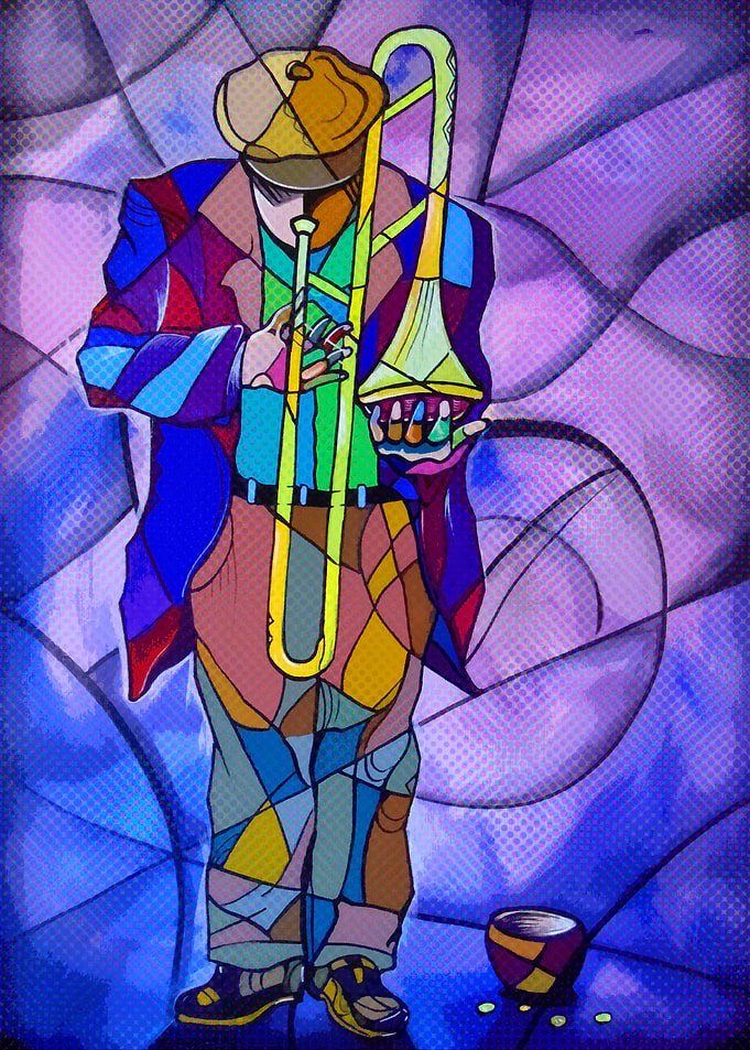 Trombone jazz musician