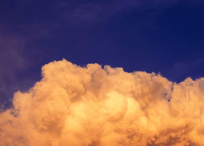 Sunset Blue Sky and Clouds