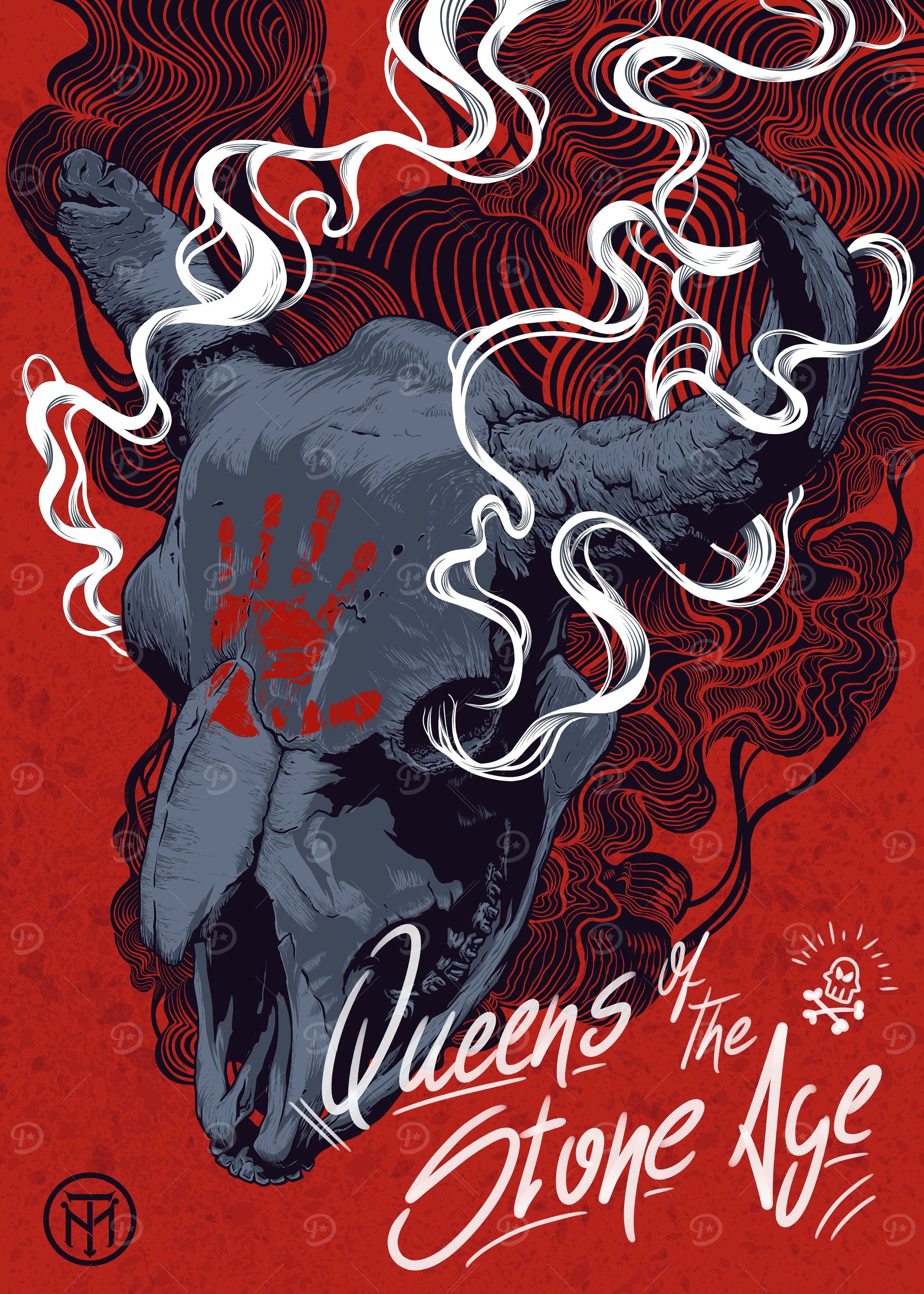 QOTSA Buffalo Skull