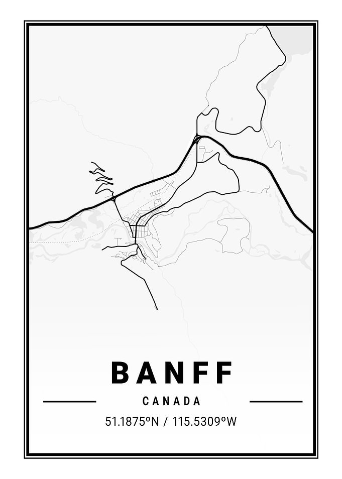 Banff Light City Map