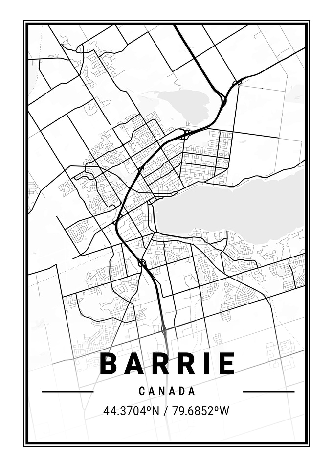Barrie Light City Map
