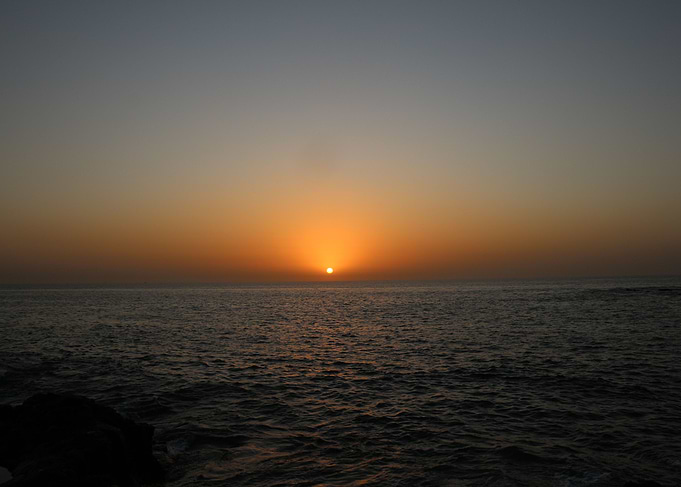 Sunset on the sea