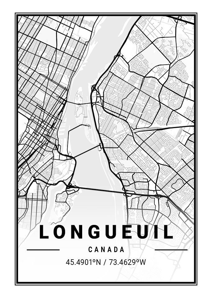 Longueuil Light City Map