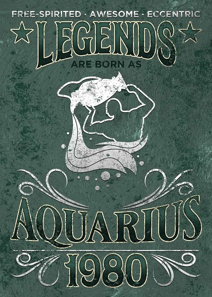Born As Aquarius 1980 Gift
