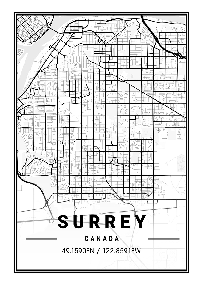 Surrey Light City Map
