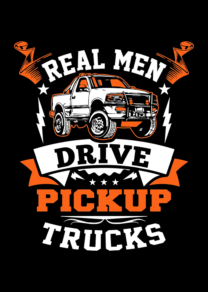 Men Drive Pickup Trucks