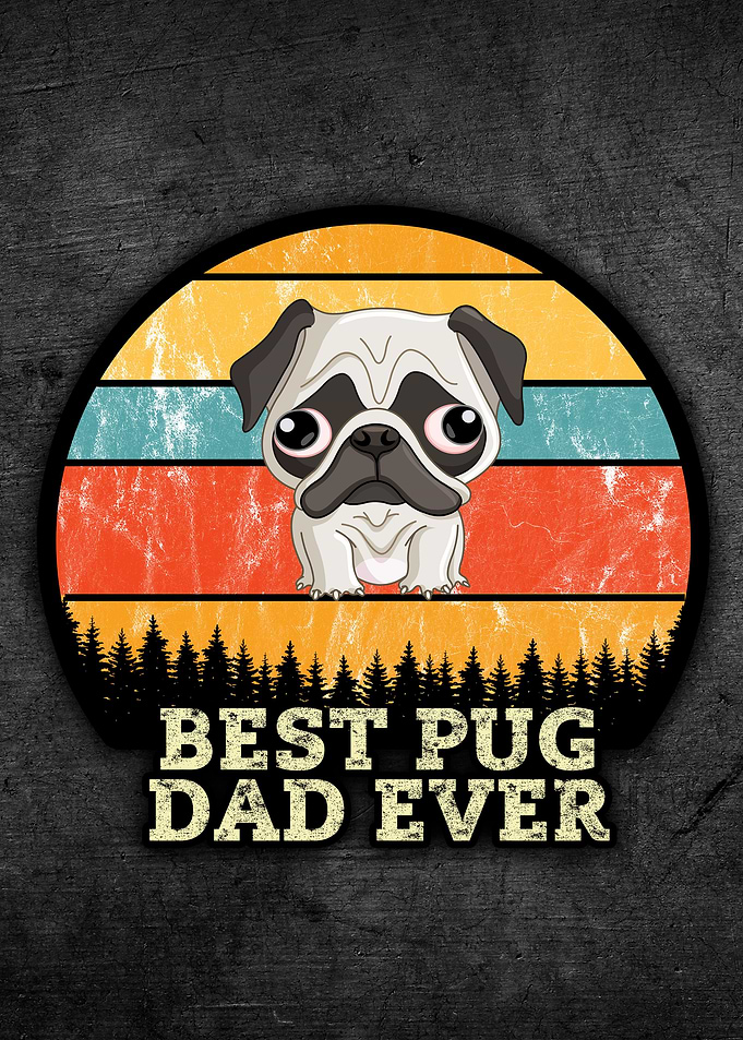 Pug Dad Fathers Day