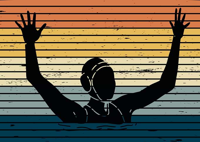 Retro Water Polo Goalie