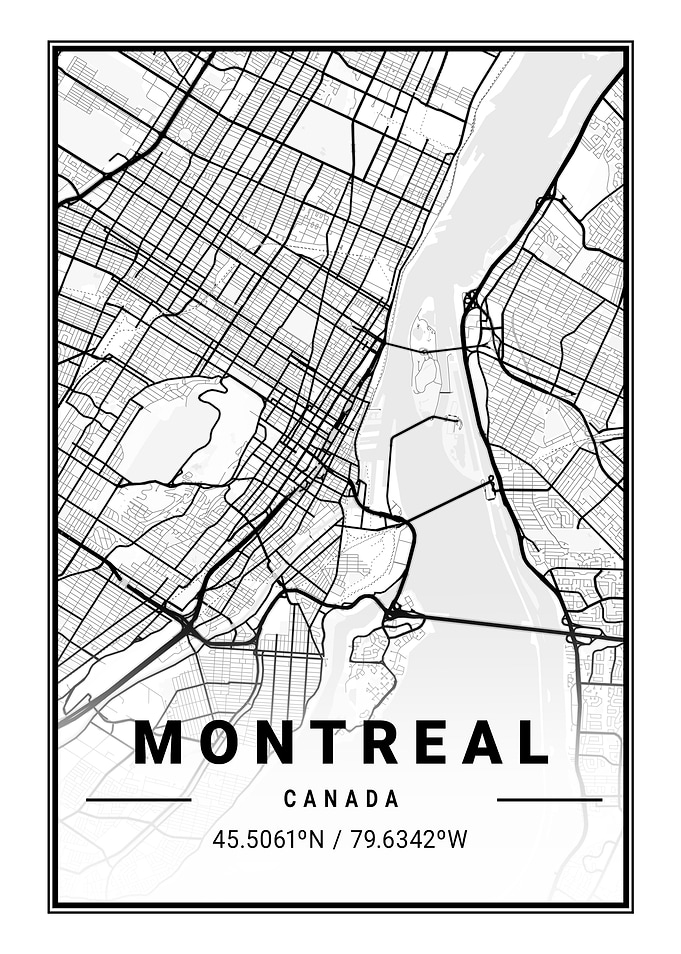 Montreal Light City Map