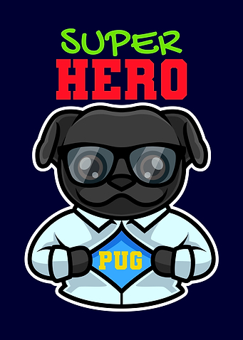 Superhero Pug