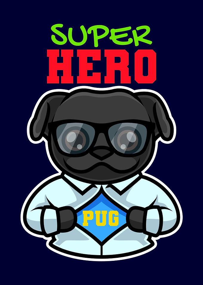 Superhero Pug
