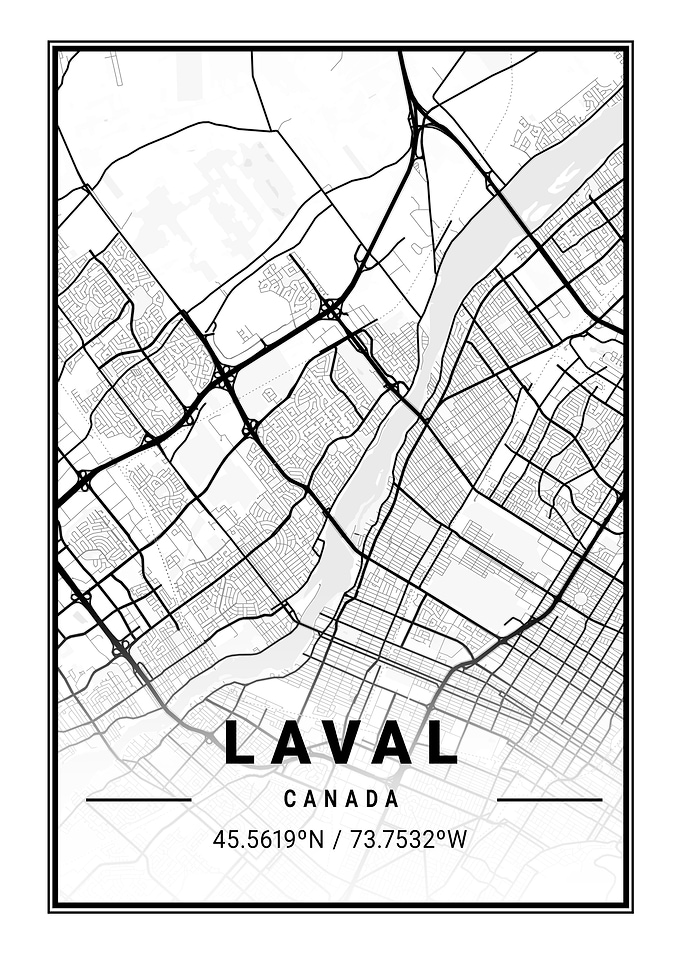 Laval Light City Map