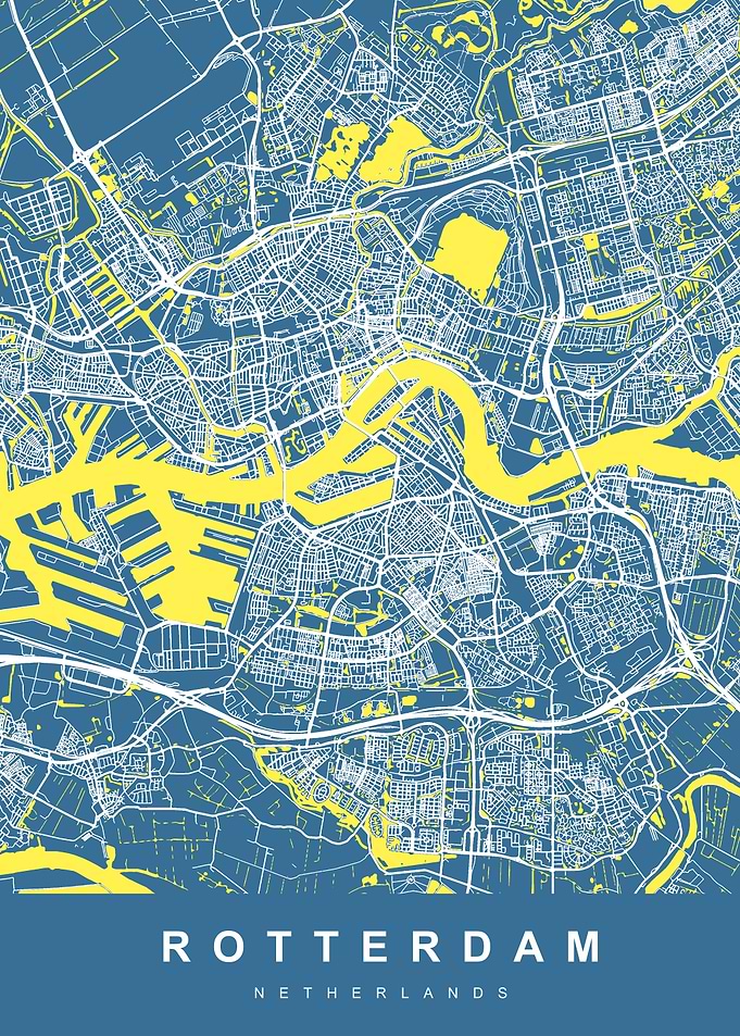 Map Rotterdam Netherlands