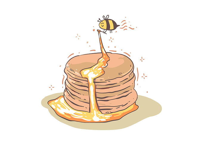 Cute honey bee
