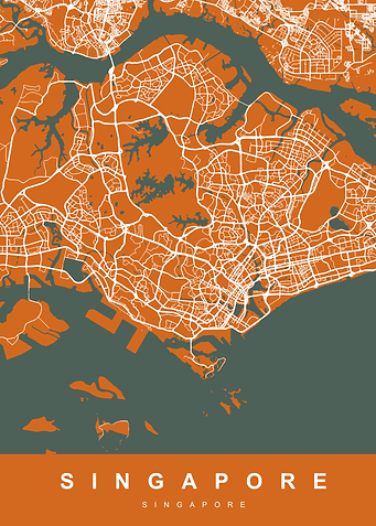 Map Singapore Orange