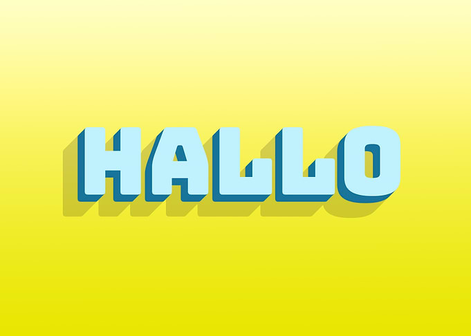 Greeting series word hallo