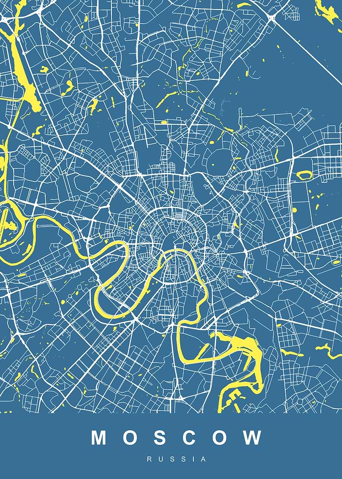 Map Moscow Russia